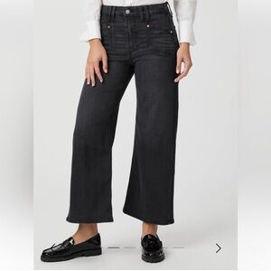 Paige Anessa High Waist Crop Wide Leg Jeans Size 29 In Renatta